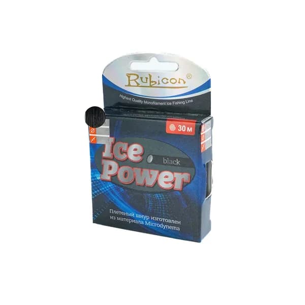 Плетеный шнур для рыбалки Ice Power 30 м black, 0,18mm
