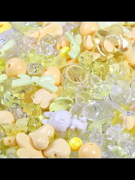 Акриловые бусины Mixed Yellow 50г