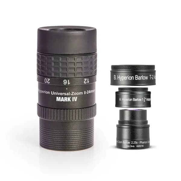 Окуляр Baader Hyperion Mark IV Zoom Eyepiece Deluxe - 3.5-24mm, 1.25" и 2" (комплект с линзой барлоу Hyperion Zoom 2,25x)