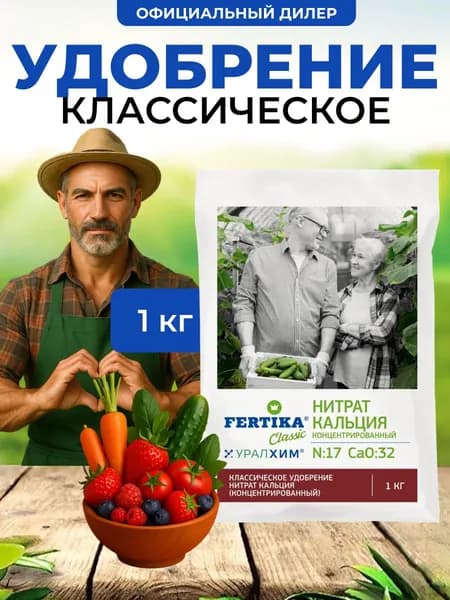 Удобрение Fertika нитрат кальция концентрированный 1 кг