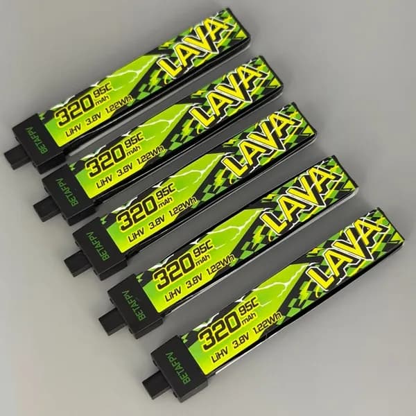 Аккумуляторы Betapv Lava2 1S 320mAh 95С 3.8V 5 шт.