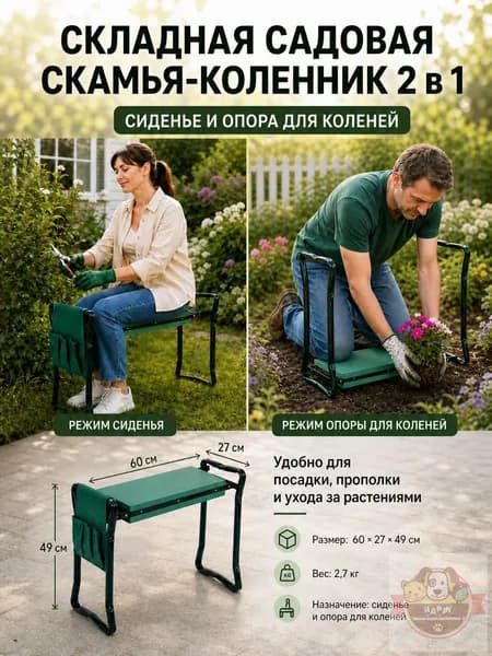Скамейка-перевертыш 60х49х27 см