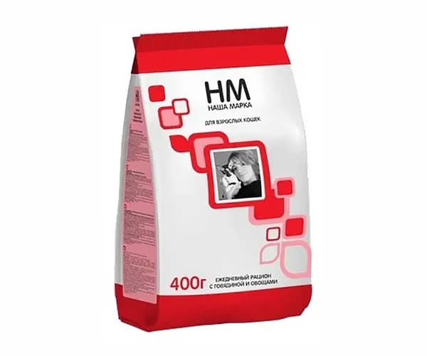Сухой корм Наша Марка для кошек говядина с овощами 400г