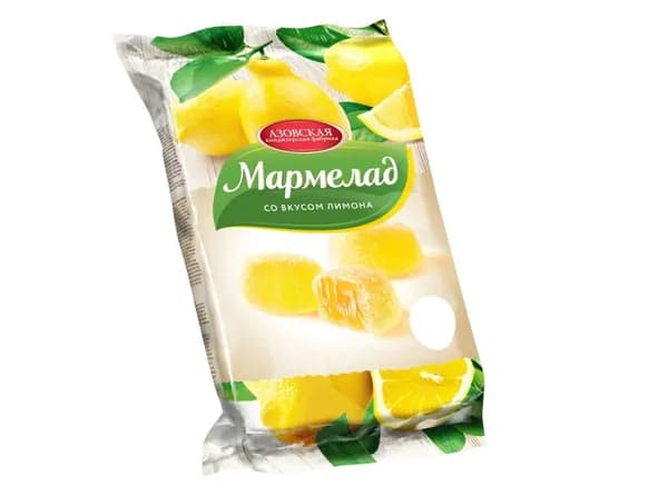 Азовская кондитерская фабрика Мармелад Со вкусом Лимона,300 гр.