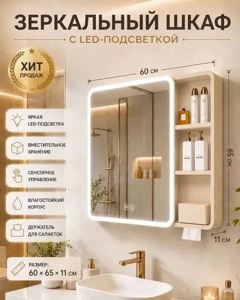 Тумба для ванной,, 60х11х65.01 см