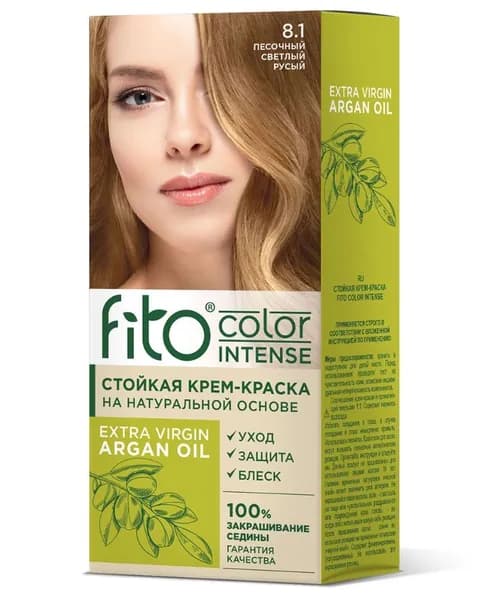 Краска для волос Fito color intense 115мл тон 8.1 Песочный светлый русый