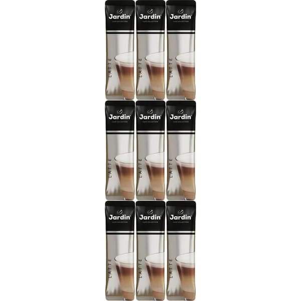 Кофейный напиток Jardin 3 в 1 Latte растворимый в стиках 18 г x 8 шт, набор: 9 штук