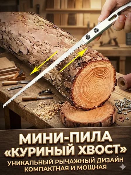 Ножовка по дереву ручная садовая, пила японская многофункциональная 360 мм для обрезки деревьев