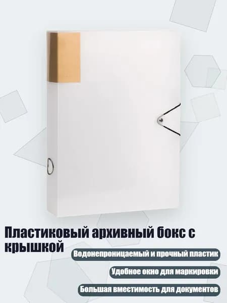 Пластиковый архивный бокс с крышкой, Четкий