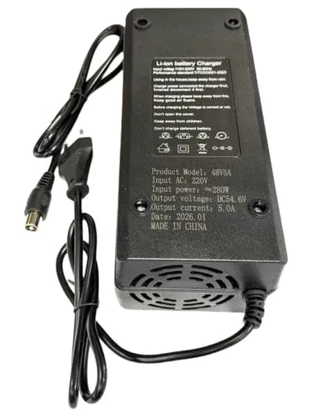 Зарядное устройство 48V (54.6V) 5A DC 10мм (с кулером) для электросамокатов