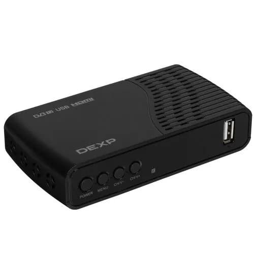 приставка для цифрового ТВ, разъемы USB, с дисплеем