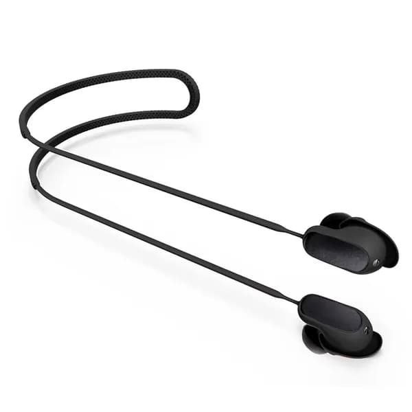 Силиконовый удерживающий шнур для наушников Bose QuietComfort Earbuds II, чёрный, длина 80 см
