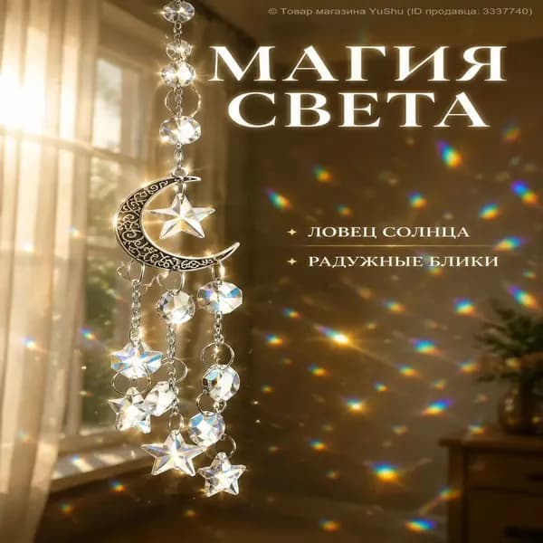 Кристальная ловушка для солнца Ловец света со звездами Изящный декор для дома и авто