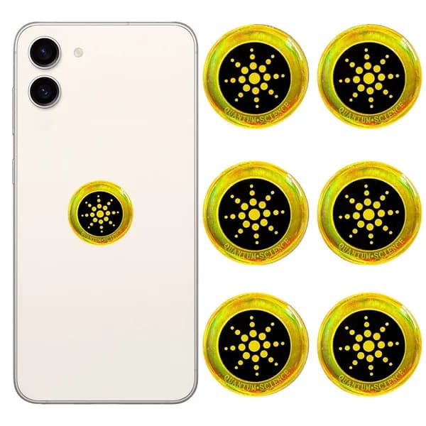 Квантовый защитный экран от электромагнитного излучения для смартфонов и ноутбуков, золотой, 25,4 25,4 мм, 6 штук