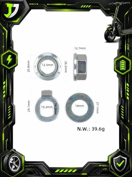 Silver FOR 14mm kukirin G2/G3/G4, Моторный Шуруп, Комплект из 1 шт., Легкий и Прочный