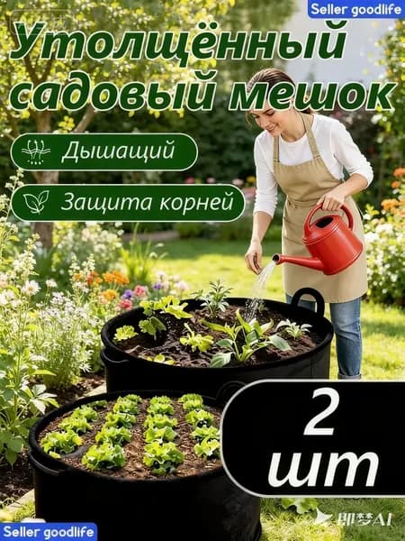Кашпо 30 л, 20 см, 2 шт, цвет черный матовый, черно-серый