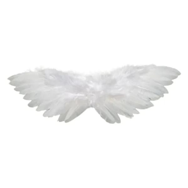 Крылья ангела из детских перьев-белые-19X9cm 4