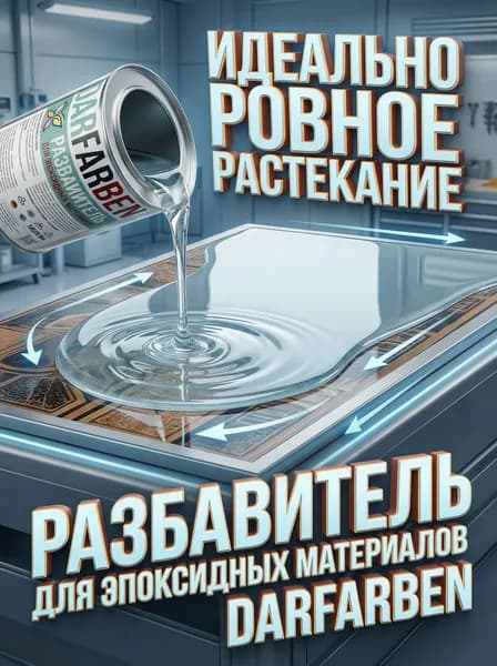 Растворитель для эпоксидного грунта, краски, разбавитель универсальный для эмали 1000 мл DARFARBEN