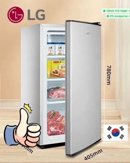 LG Морозильная камера Бытовой вертикальный морозильник с полной заморозкой, серый
