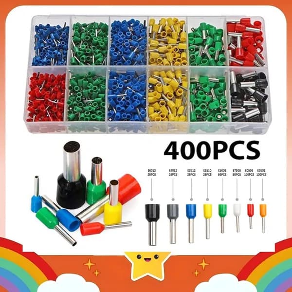 400pcs Европейский комплект трубчатых зажимов