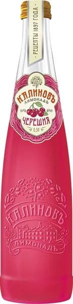 Калиновъ Лимонадъ Винтажный Черешня, газированный, в стекле, 0,5 л