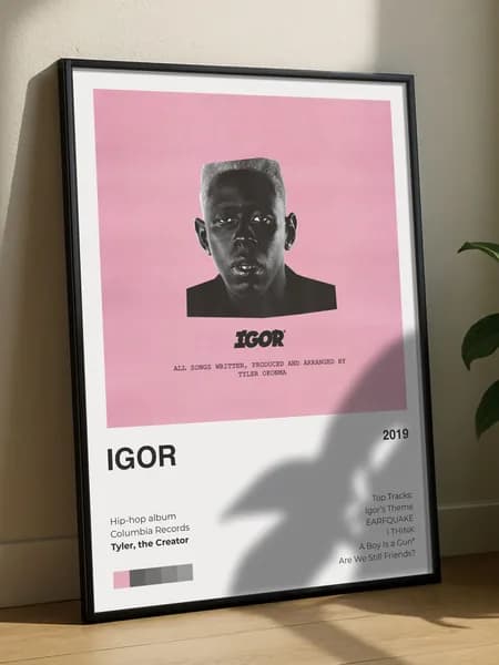 Постер плакат "IGOR" А4, музыкальный альбом, Tyler, the Creator, интерьерный, без рамы, плотная матовая фотобумага 21x30 см