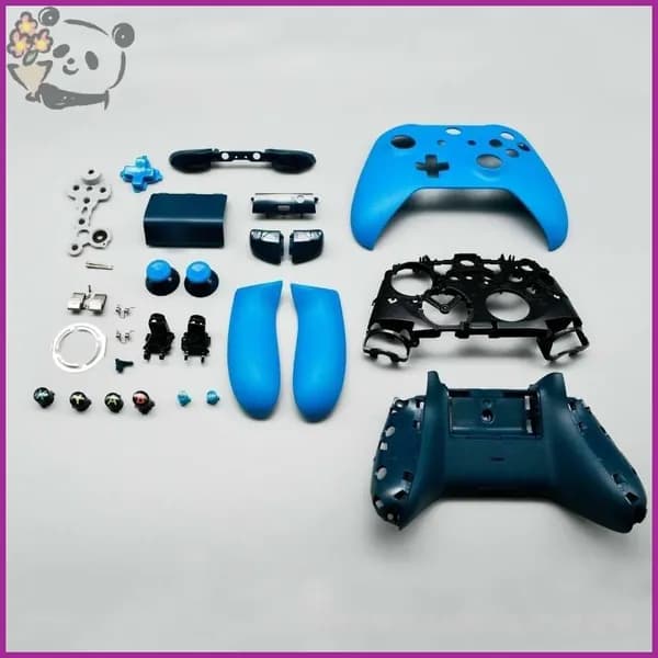 Ремонт и замена полной оболочки рукоятки Xbox Slim Xbox One S Blue