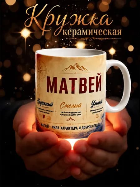 Кружка "имя", 330 мл, 1 шт