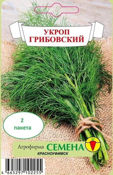 семена укроп грибовский 2 пакета, ранний, скороспелый, листовой, универсальный, свежий и для консервирования, урожайный