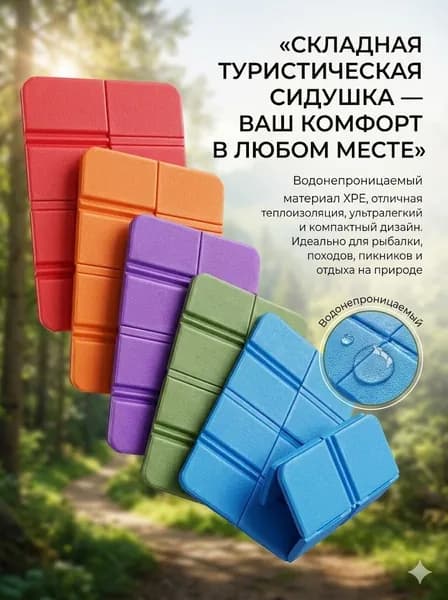 Туристическая складная сидушка, водонепроницаемый коврик для сидения, складное сиденье для походов, рыбалки и кемпинга