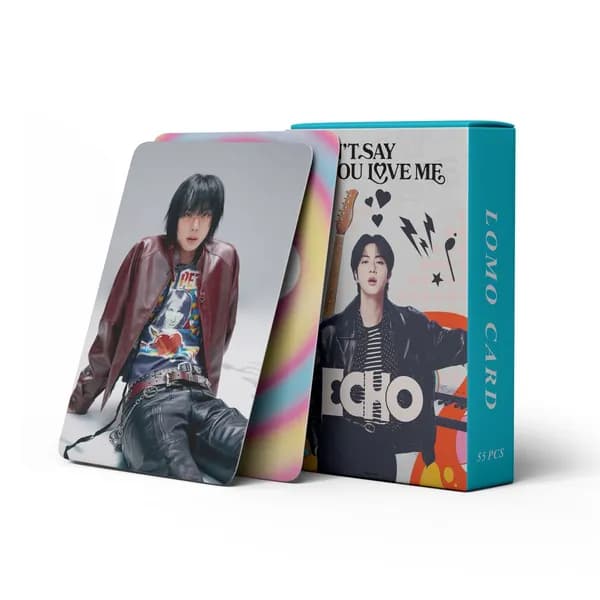 KPOP 55pcs/Box BTS JIN голографические фотокарточки ECHO KPOP лазерные LOMO карты