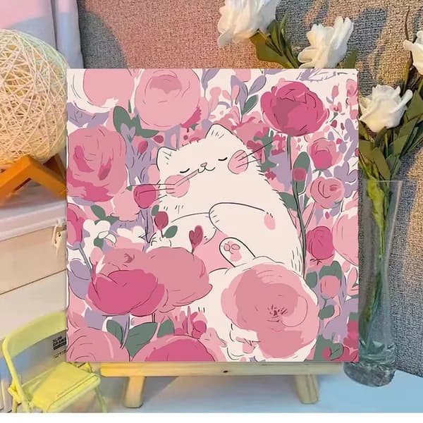 Картина по номерам, 20x20 CM, животные, пейзаж, подарок