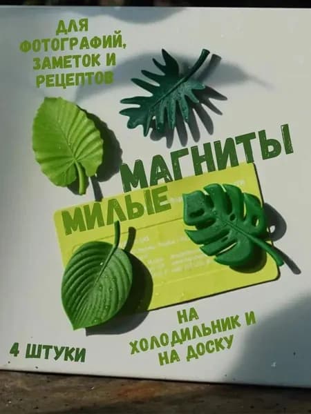 Магниты на холодильник, 4 шт.