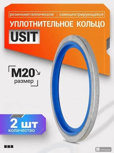 Schneiden Кольцо уплотнительное автомобильное, арт. USIT M20, 2 шт.