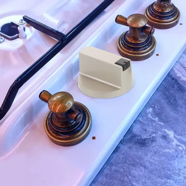 Серебристая поворотная ручка из цинкового сплава для газовой плиты, набор из 2 шт для дома