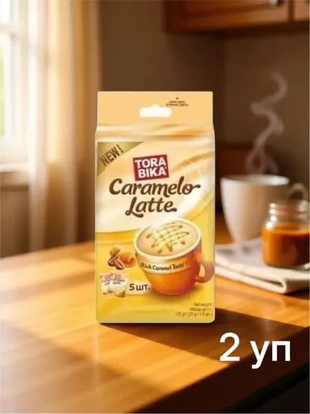Torabika Кофе растворимый Caramelo Latte, 5 пакетиков х 25 гр, 2 упаковки
