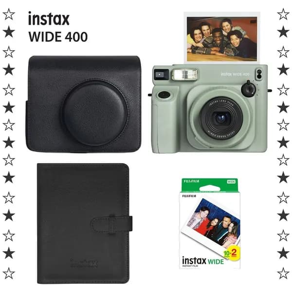 Подарочный набор из камеры Instax Wide 400, 20 картридж - сумки Eva и кожаного альбома