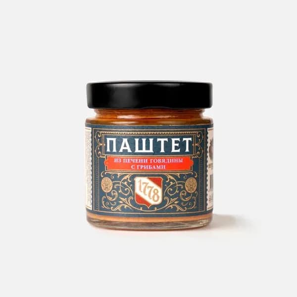 Паштет GASTRONOMIA 1778 " Из печени говядины с грибами"