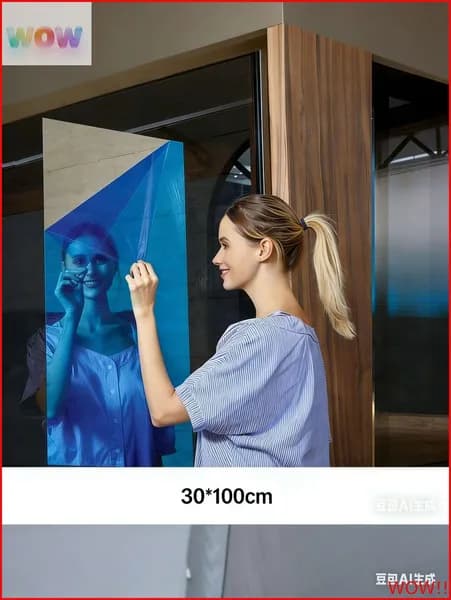 Зеркало настенное 100х30 см прямоугольное без рамы