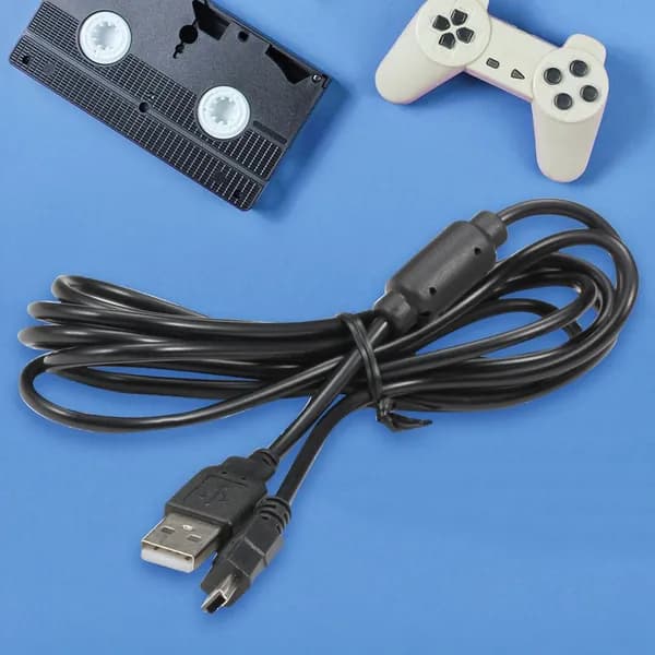 USB-кабель для зарядки беспроводного контроллера PS3 с магнитным кольцом, чёрный, 1,8 м