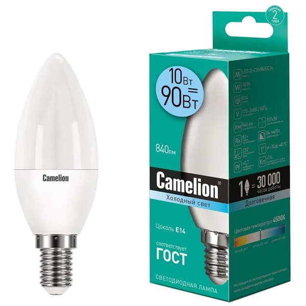 Лампа LED Camelion LED10-C35/845/E14