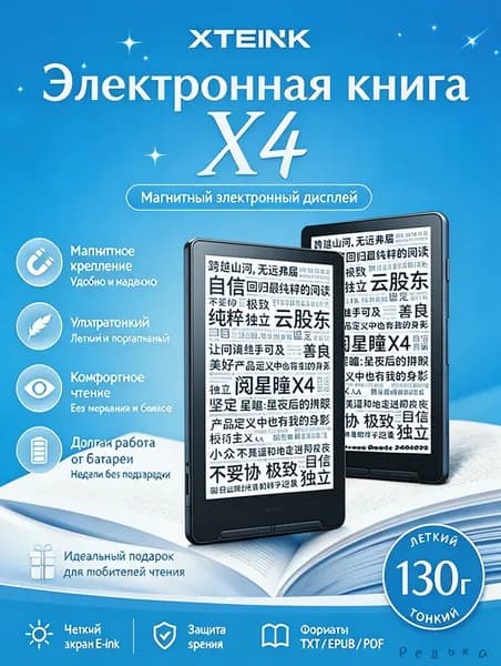 4.3" Электронная книга XTEINK X4, черный