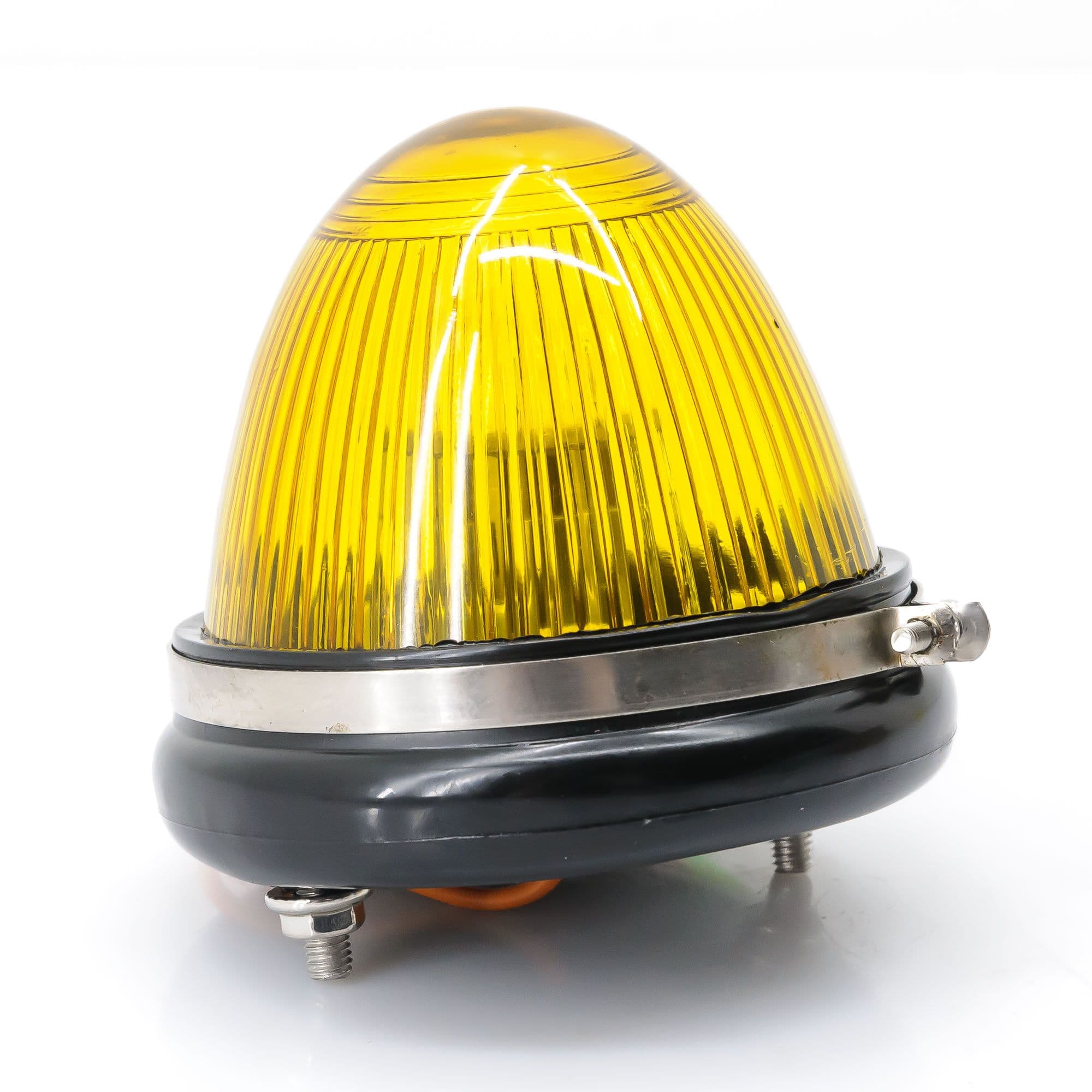 Габарит на будку круглый, желтый, стеклянный, 24V, Nilson Auto Parts
