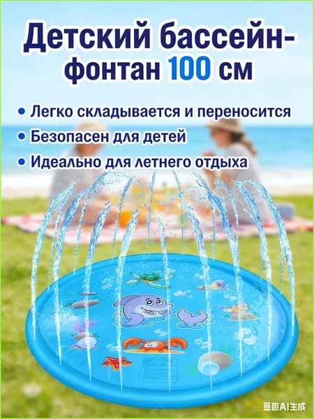 Детский игровой бассейн фонтанчик 100 см.