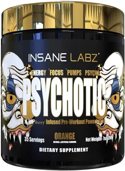 Insane Labz / PSYCHOTIC GOLD Orange 35 порций / Предтренировочный комплекс Инсайн СШАInsane Labz / PSYCHOTIC GOLD Orange Предтренировочный комплекс 35 порций, США