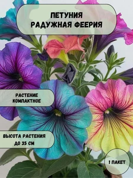 Петуния Радужная феерия, смесь, 1 пачка