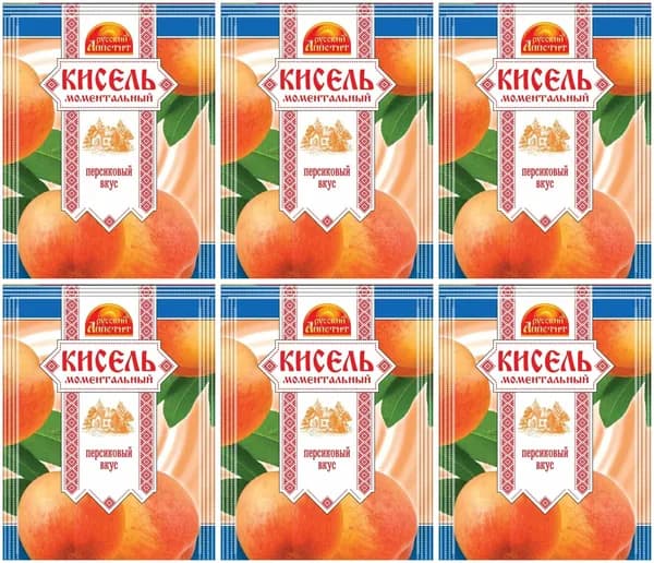 Русский Аппетит Кисель Персиковый вкус моментальный 90 г, 6 шт