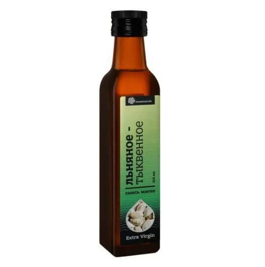 Масло растительное АЛТАЙСКИЙ ЛЕН смесь льняного и тыквенного нерафинированное, 250 мл