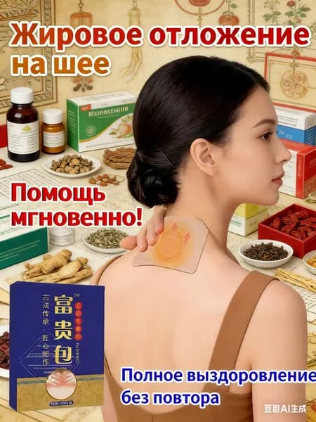Инновационный бестселлер GEALFIS 20 пластырей для дневного и ночного исправления осанки и шейного горба