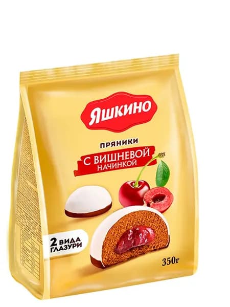 Пряники Яшкино с вишнёвой начинкой, 350 г особо мягкие